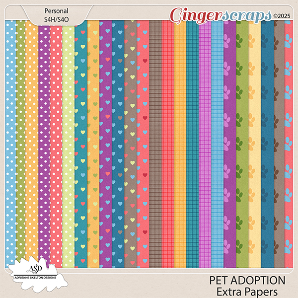 Pet Adoption Extra papers by Adrienne Skelton Designs