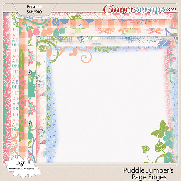 Puddle Jumpers Page Edges by Adrienne Skelton Designs