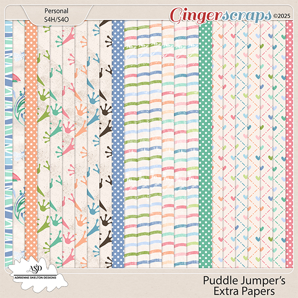 Puddle Jumpers Extra papers pack by Adrienne Skelton Designs 