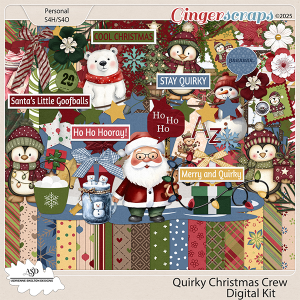 Quirky Christmas Crew - By Adrienne Skelton Design