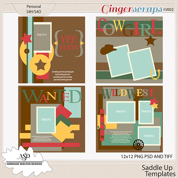  Saddle Up Templates - By Adrienne Skelton Designs  