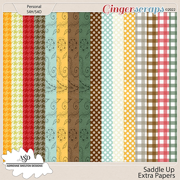  Saddle Up Extra Papers - By Adrienne Skelton Designs