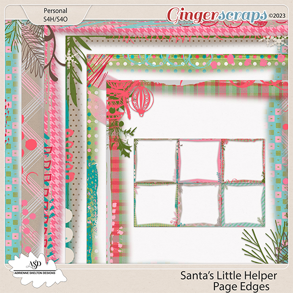 Santa's Little Helper Page Edges - By Adrienne Skelton Design 