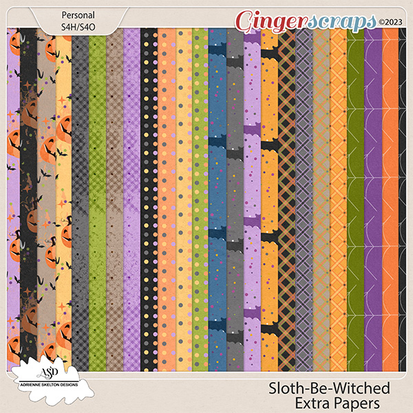Sloth-Be-Witched Extra Papers Pack- By Adrienne Skelton Designs 