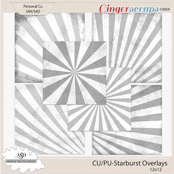 CU-PU Starburst Grunge Overlays by Adrienne Skelton Designs