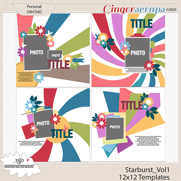 Starburst Templates_Vol1 by Adrienne Skelton Designs  