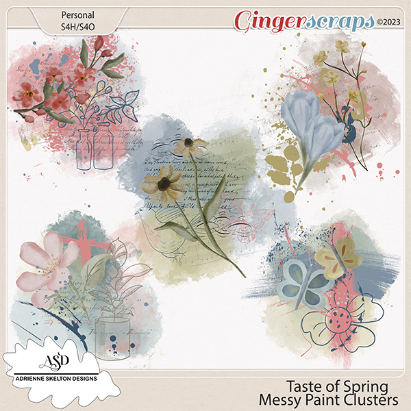Taste Of Spring Messy Paint Clusters- By Adrienne Skelton Design 