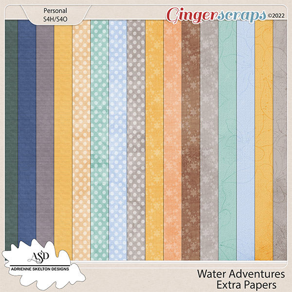 Water Adventures Extra Papers -By Adrienne Skelton Designs 