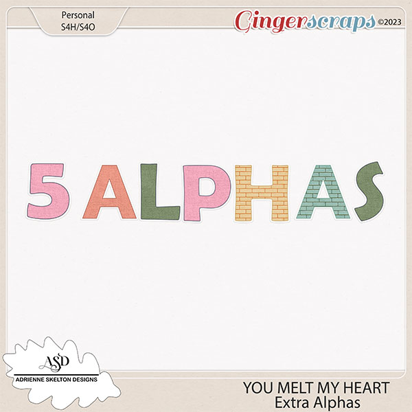 You Melt My Heart Extra Alphas Pack - By Adrienne Skelton Design 