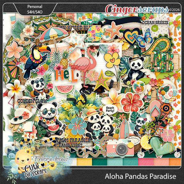 Aloha Pandas Paradise Page Kit