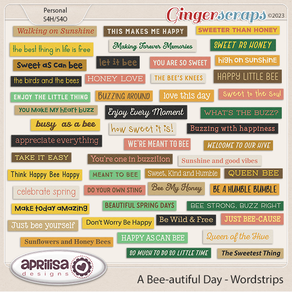 A Bee-autiful Day - Wordstrips by Aprilisa Designs
