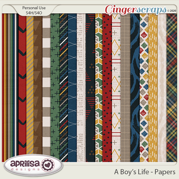 A Boy's Life - Papers by Aprilisa Designs