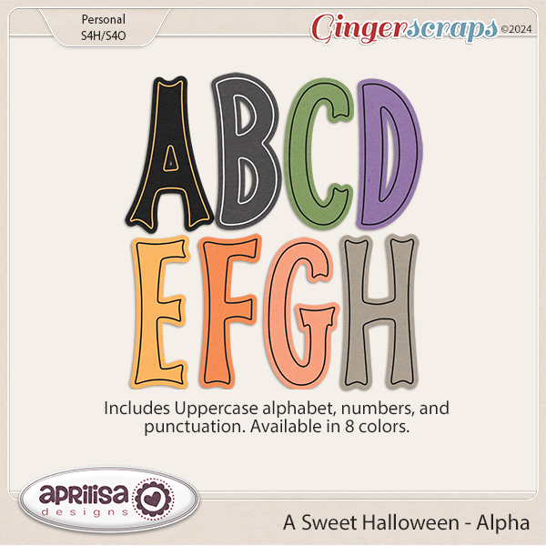 A Sweet Halloween - Alpha by Aprilisa Designs