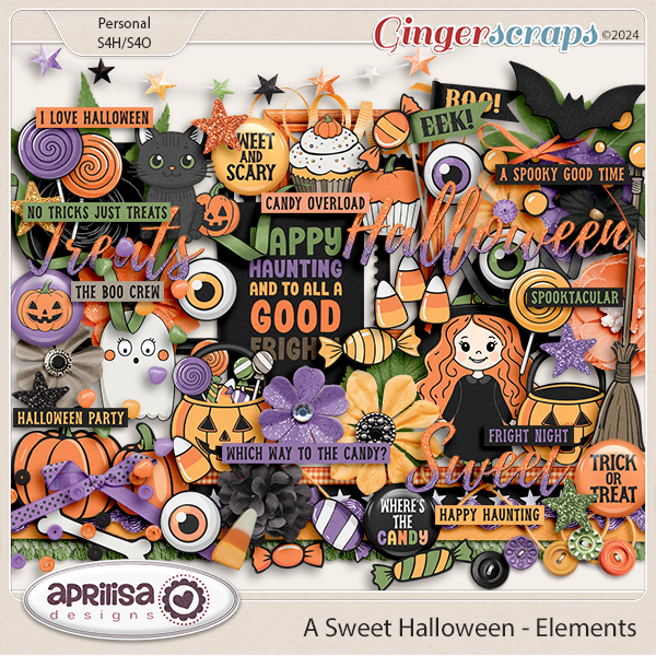 A Sweet Halloween - Elements by Aprilisa Designs