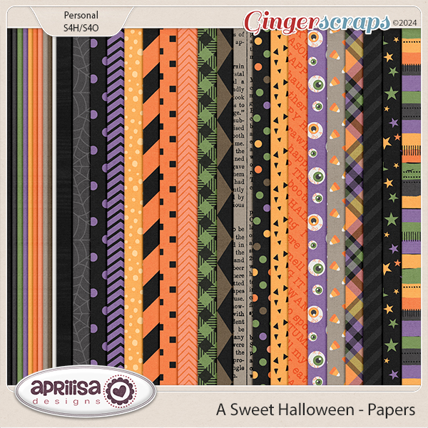 A Sweet Halloween - Papers by Aprilisa Designs