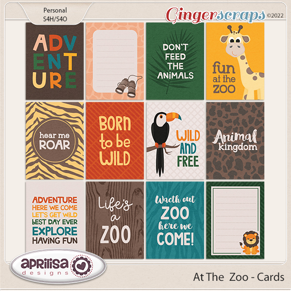 At The Zoo - Cards by Aprilisa Designs