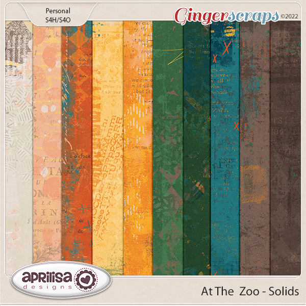 At the Zoo - Painted Papers by Aprilisa Designs.