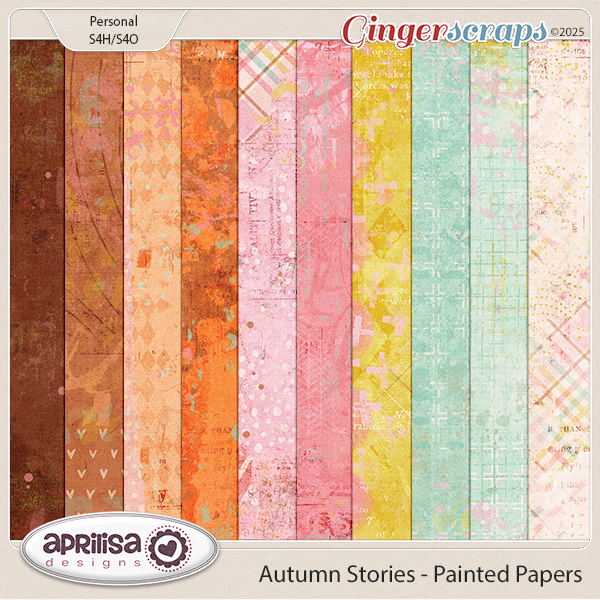 Autumn Stories - Painted Papers by Aprilisa Designs