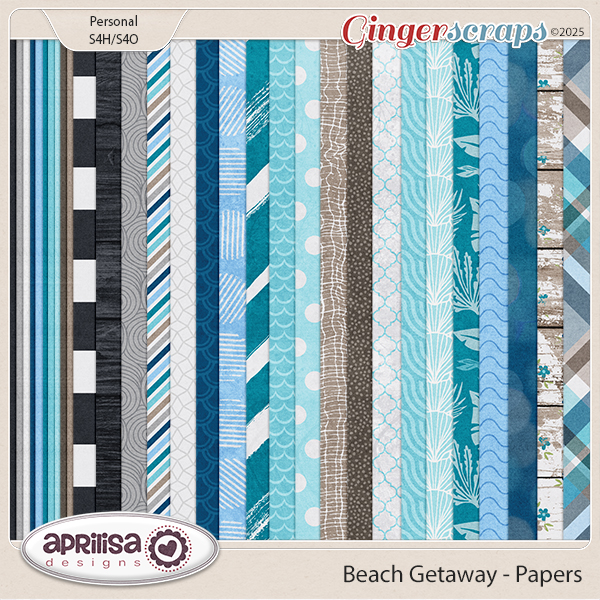 Beach Getaway - Papers by Aprilisa Designs