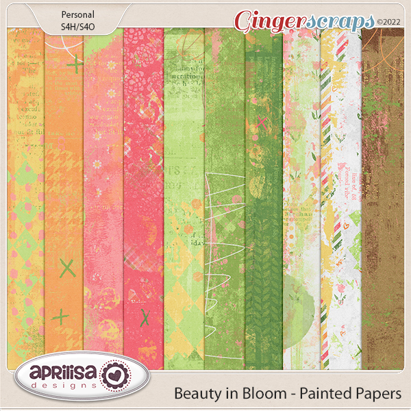 Beauty in Bloom - Painted Papers by Aprilisa Designs