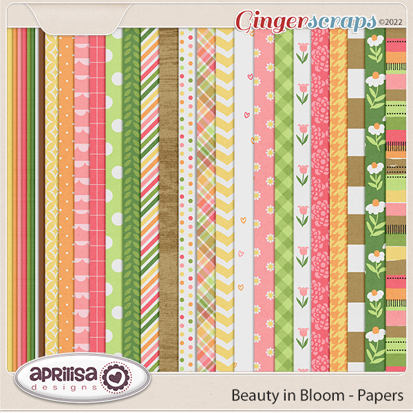 Beauty in Bloom  - Papers  by Aprilisa Designs