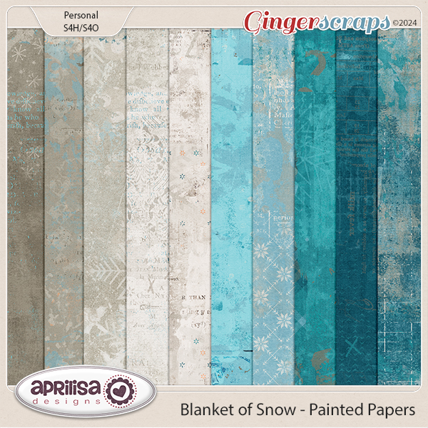 Blanket Of Snow - Painted Papers by Aprilisa Designs