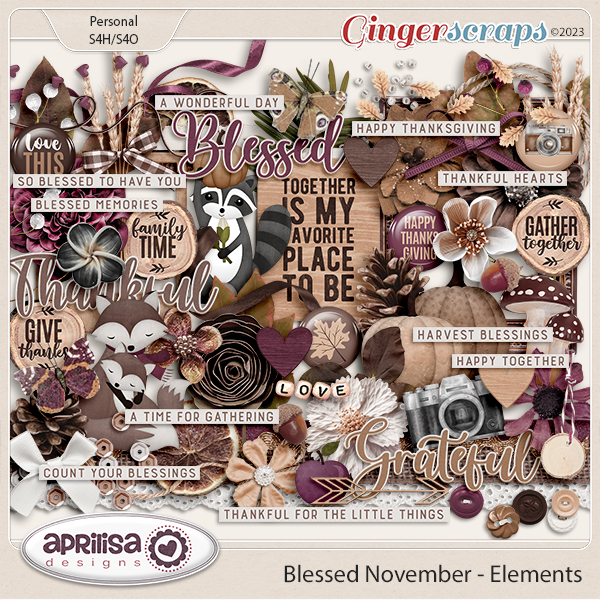 Blessed November - Elements by Aprilisa Designs