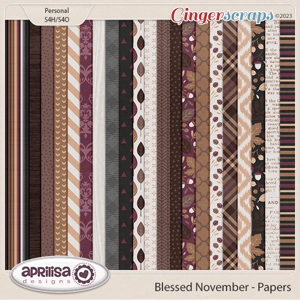 Blessed November - Papers by Aprilisa Designs