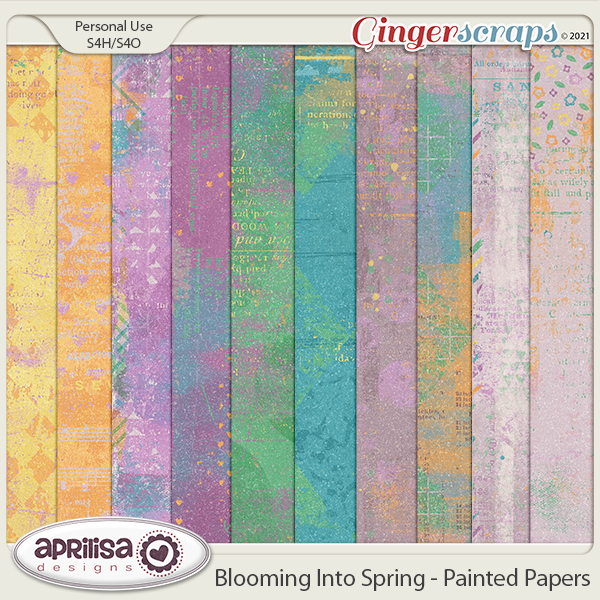 Blooming Into Spring - Painted Papers by Aprilisa Designs