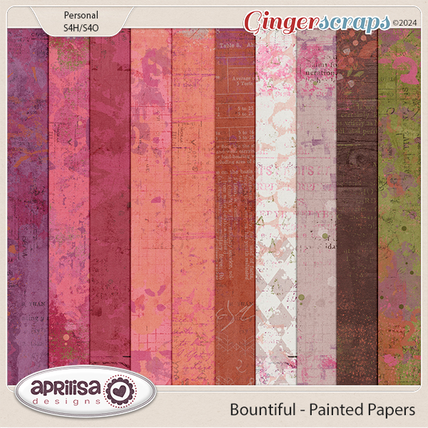 Bountiful - Painted Papers by Aprilisa Designs