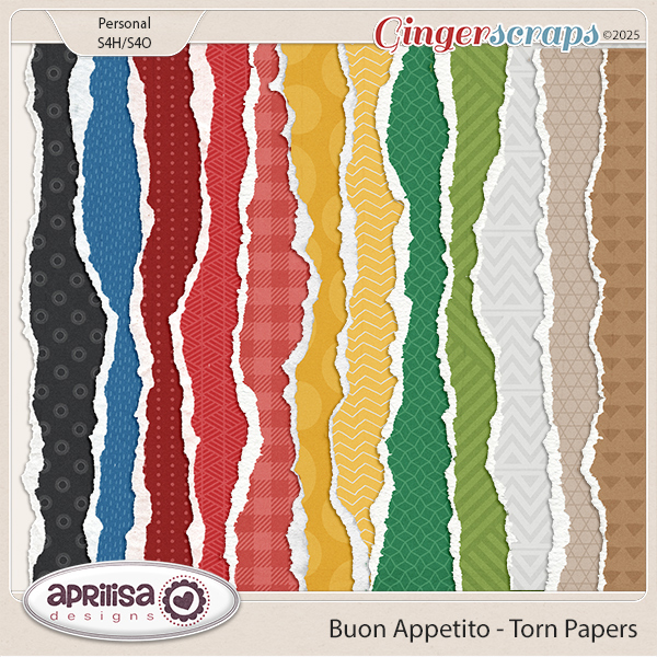 Buon Appetito - Torn Papers by Aprilisa Designs