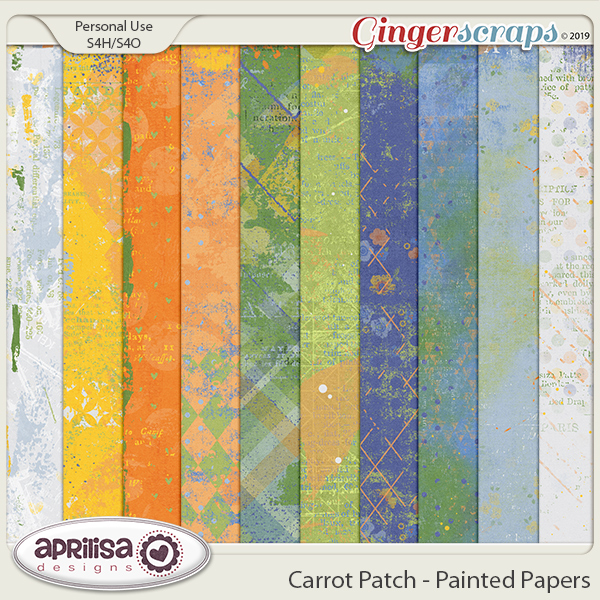 Carrot Patch - Painted Papers by Aprilisa Designs