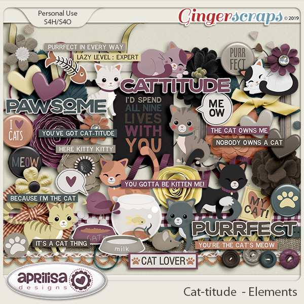 Cat-titude - Elements by Aprilisa Designs