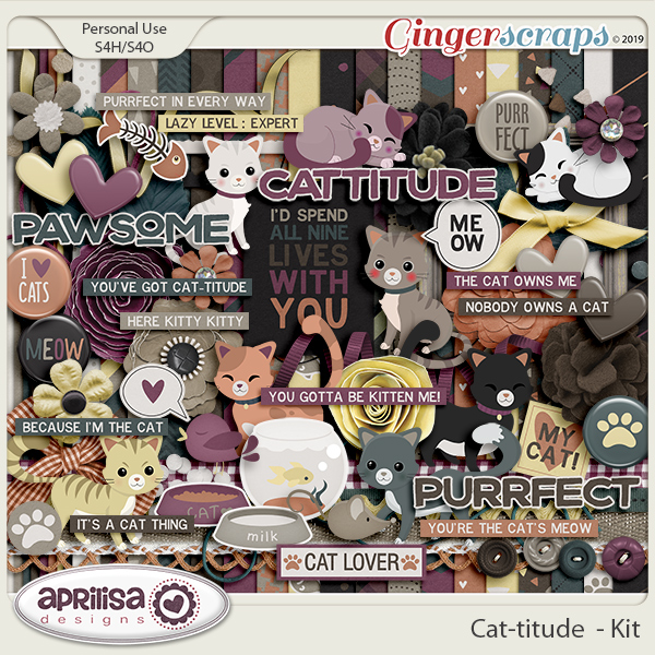 Cat-titude - Kit by Aprilisa Designs