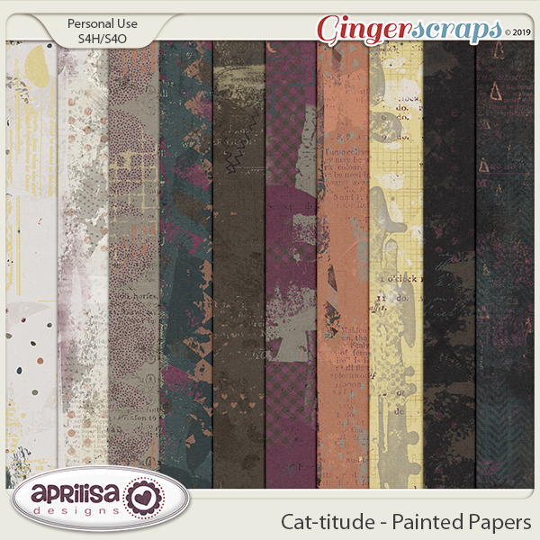 Cat-titude - Painted Papers y Aprilisa Designs