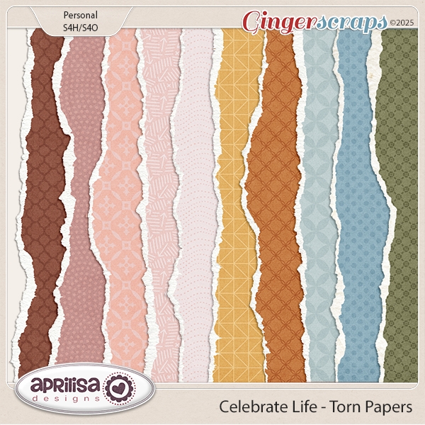 Celebrate Life - Torn Papers by Aprilisa Designs