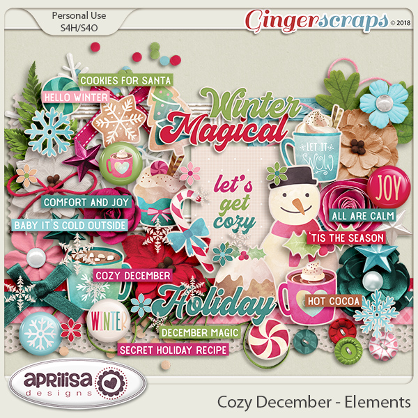 Cozy December - Elements by Aprilisa Designs