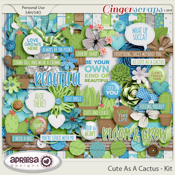 Cute As A Cactus - Kit by Aprilisa Designs