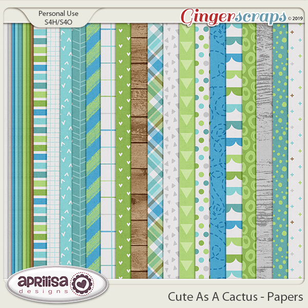 Cute As A Cactus - Papers by Aprilisa Designs