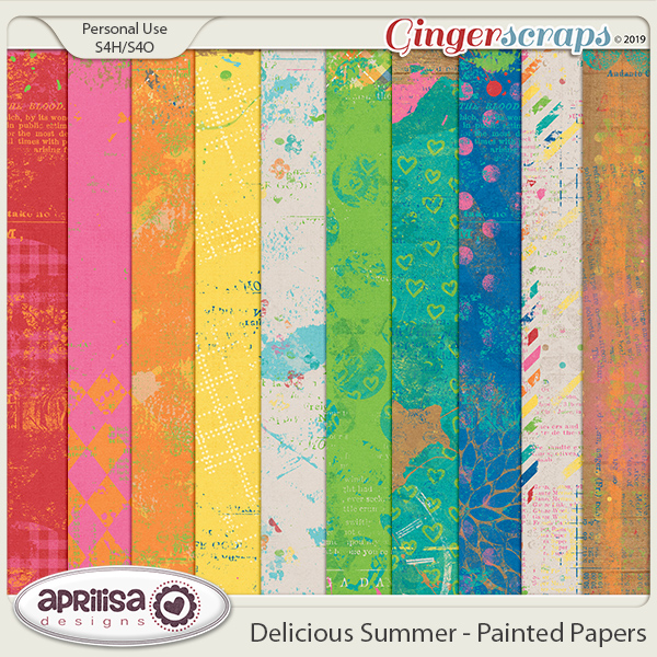 Delicious Summer - Painted Papers by Aprilisa Designs