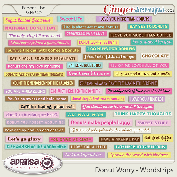 Donut Worry - Wordstrips