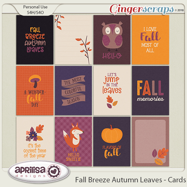 Fall Breeze Autumn Leaves - Cards by Aprilisa Designs 