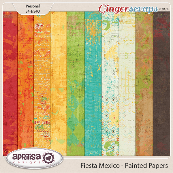 Fiesta Mexico - Painted Paper by Aprilisa Designs