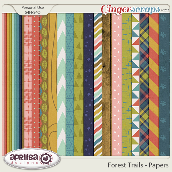 Forest Trails - Papers by Aprilisa Designs
