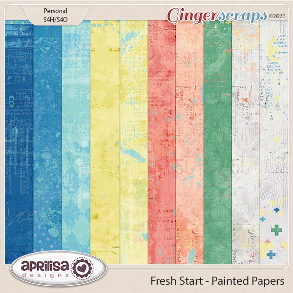 Fresh Start - Painted Papers by Aprilisa Designs