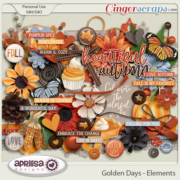 Golden Days - Elements by Aprilisa Designs