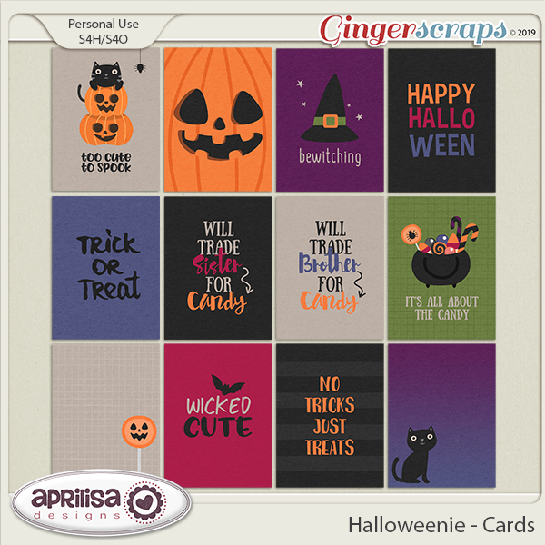 Halloweenie - Cards by Aprilisa Designs