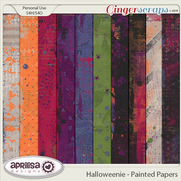 Halloweenie - Painted Papers by Aprilisa Designs
