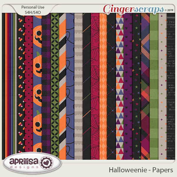 Halloweenie - Papers by Aprilisa Designs