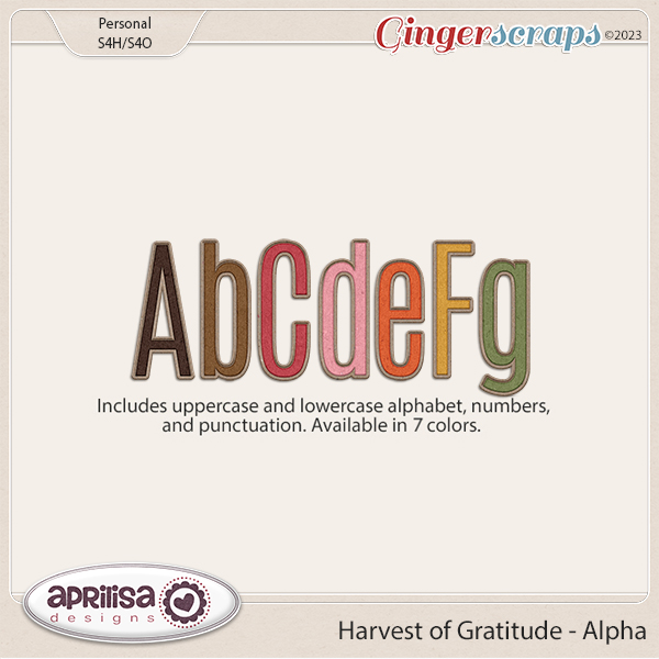 Harvest of Gratitude - Alpha by Aprilisa Designs